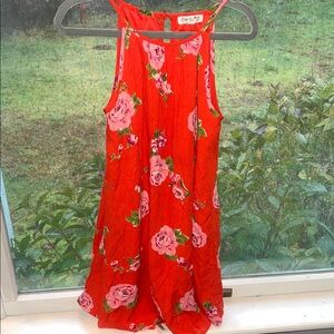 Chenault Red and Pink Floral Dress